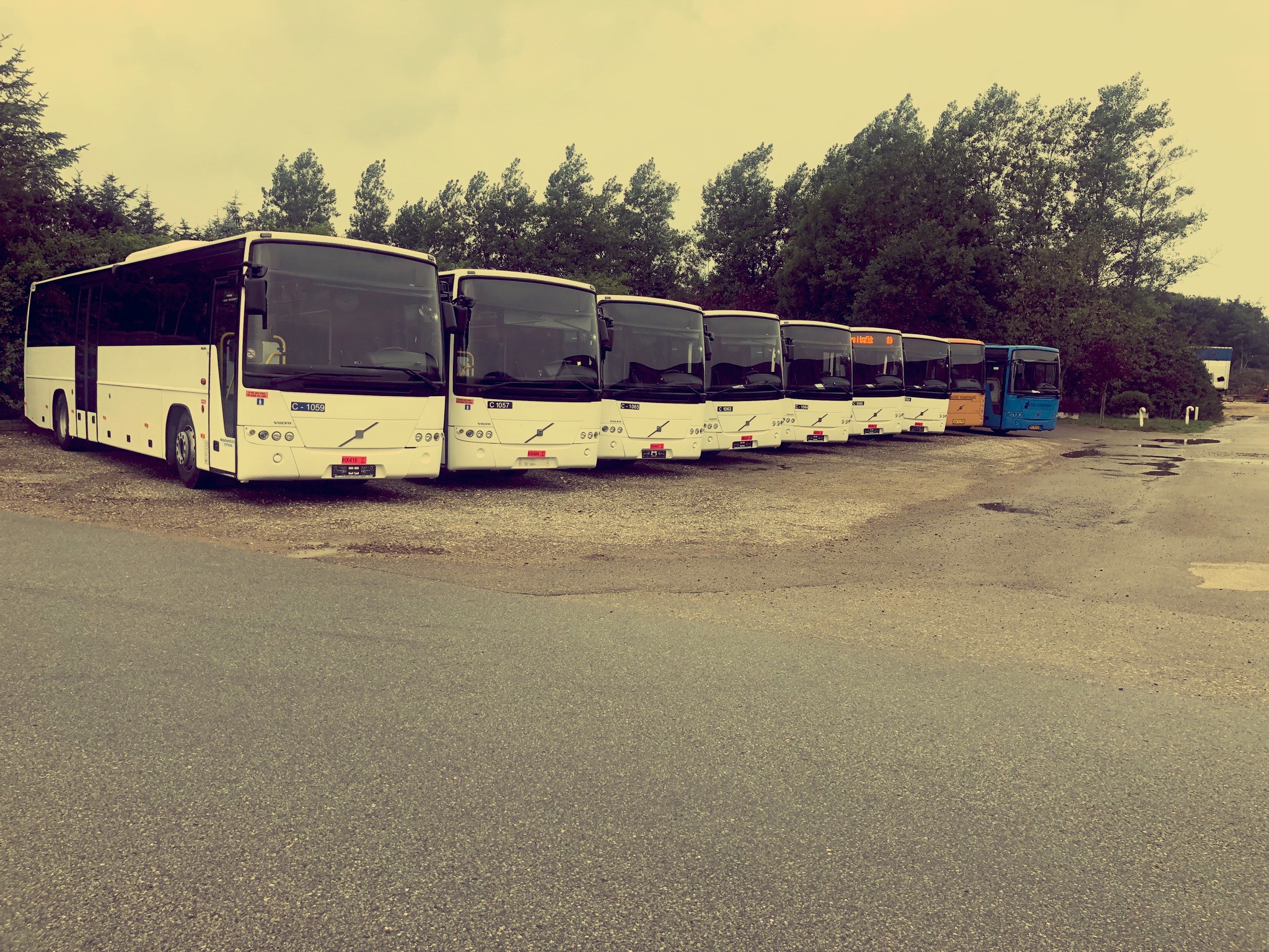 Busser i lange baner